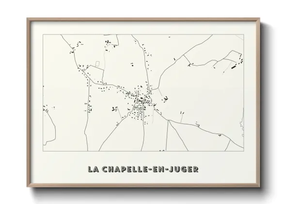 Une affiche de carte sur La Chapelle-en-Juger