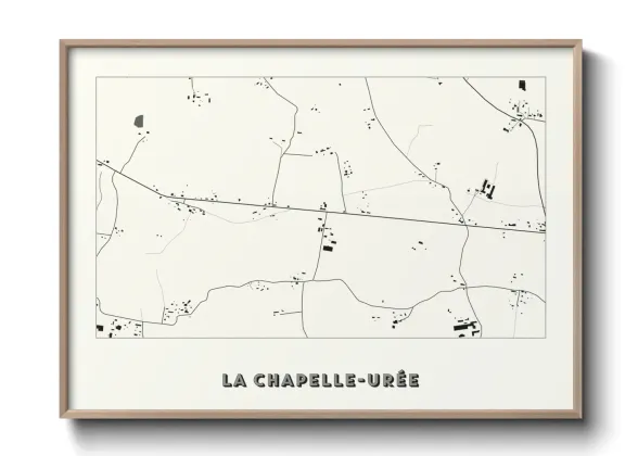 Une affiche de carte sur La Chapelle-Urée