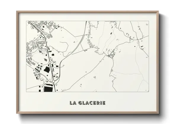 Une affiche de carte sur La Glacerie