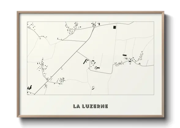 Une affiche de carte sur La Luzerne