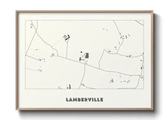 Une affiche de carte sur Lamberville