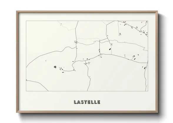 Une affiche de carte sur Lastelle