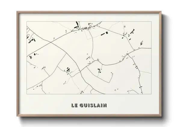 Une affiche de carte sur Le Guislain