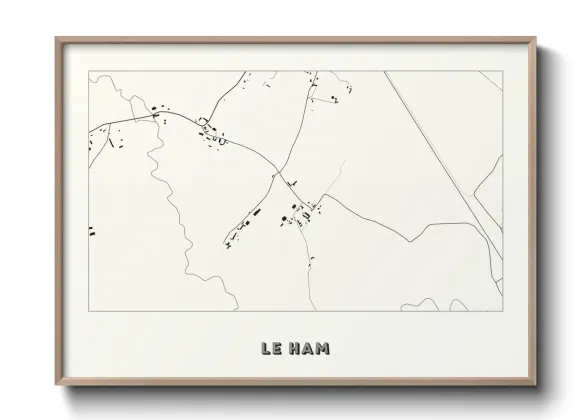 Une affiche de carte sur Le Ham