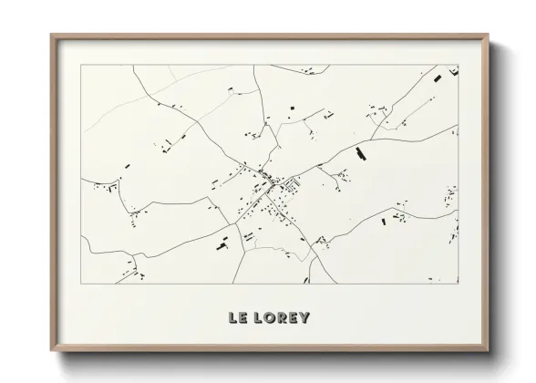 Une affiche de carte sur Le Lorey