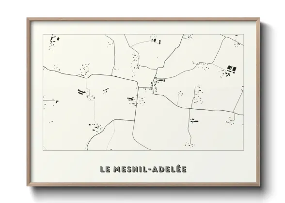 Une affiche de carte sur Le Mesnil-Adelée