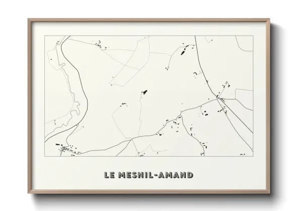 Une affiche de carte sur Le Mesnil-Amand