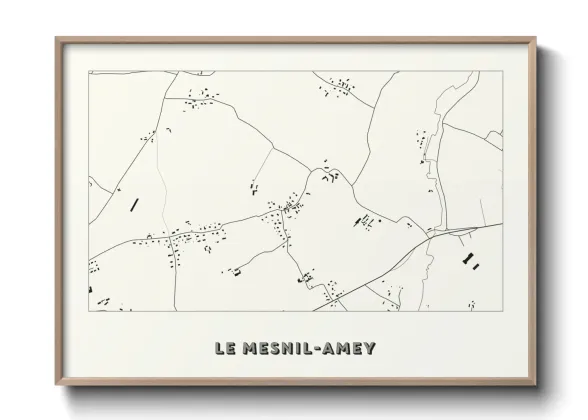 Une affiche de carte sur Le Mesnil-Amey