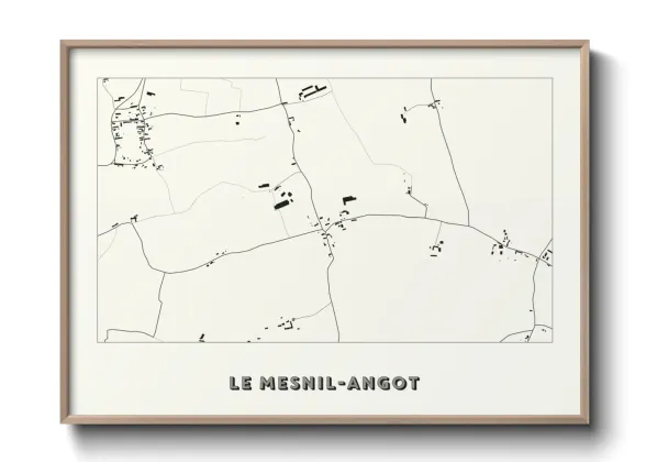 Une affiche de carte sur Le Mesnil-Angot