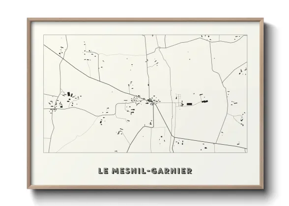 Une affiche de carte sur Le Mesnil-Garnier