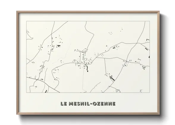 Une affiche de carte sur Le Mesnil-Ozenne