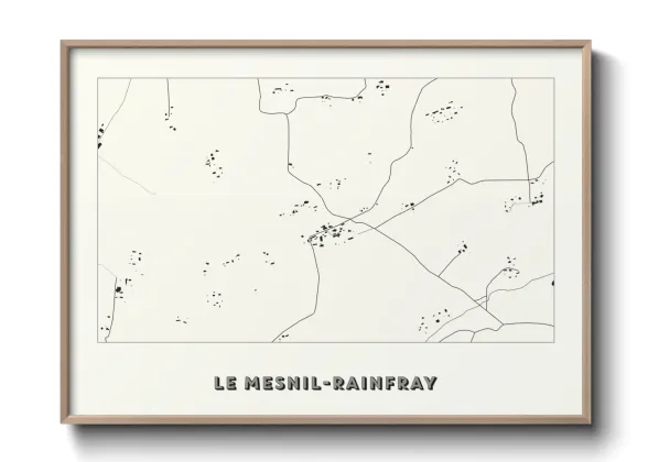 Une affiche de carte sur Le Mesnil-Rainfray
