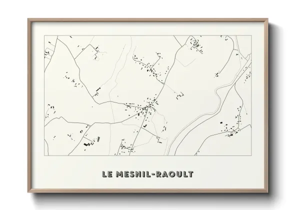 Une affiche de carte sur Le Mesnil-Raoult