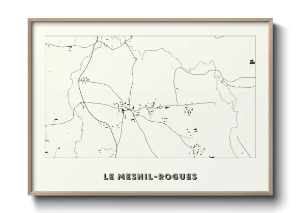 Une affiche de carte sur Le Mesnil-Rogues
