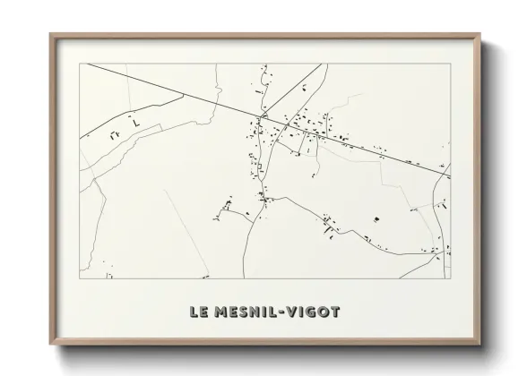 Une affiche de carte sur Le Mesnil-Vigot