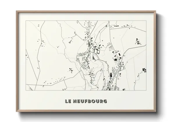 Une affiche de carte sur Le Neufbourg