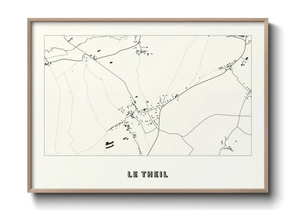 Une affiche de carte sur Le Theil
