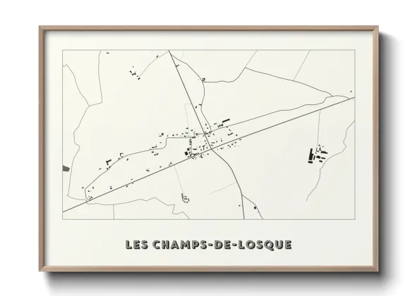 Une affiche de carte sur Les Champs-de-Losque