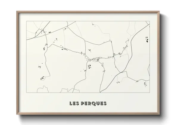 Une affiche de carte sur Les Perques