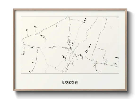 Une affiche de carte sur Lozon