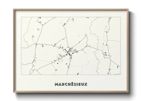 Une affiche de carte sur Marchésieux