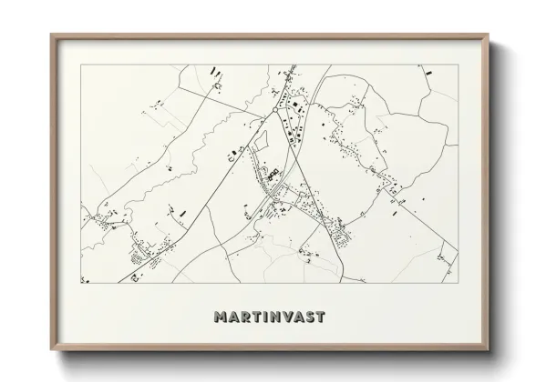 Une affiche de carte sur Martinvast
