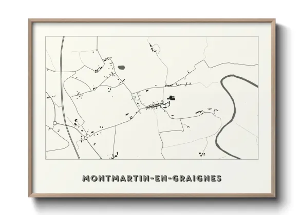 Une affiche de carte sur Montmartin-en-Graignes
