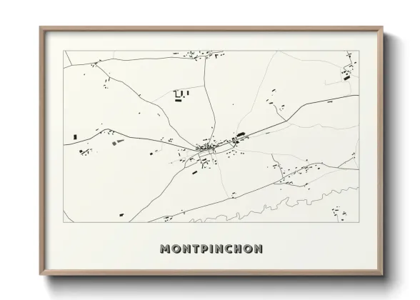 Une affiche de carte sur Montpinchon