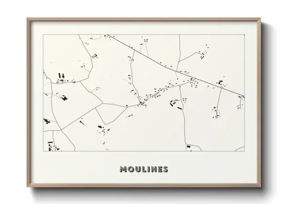 Une affiche de carte sur Moulines