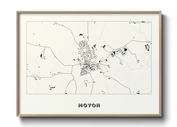 Une affiche de carte sur Moyon