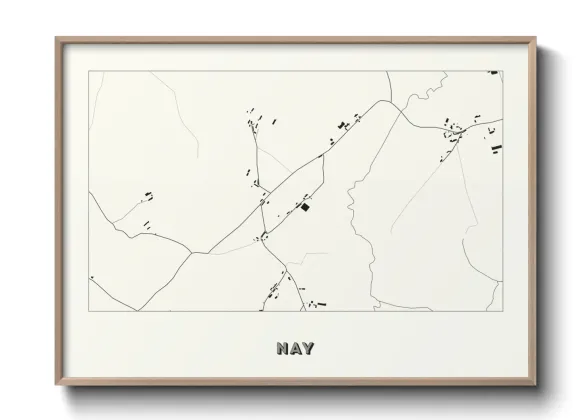 Une affiche de carte sur Nay