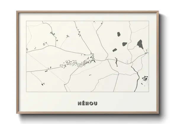 Une affiche de carte sur Néhou