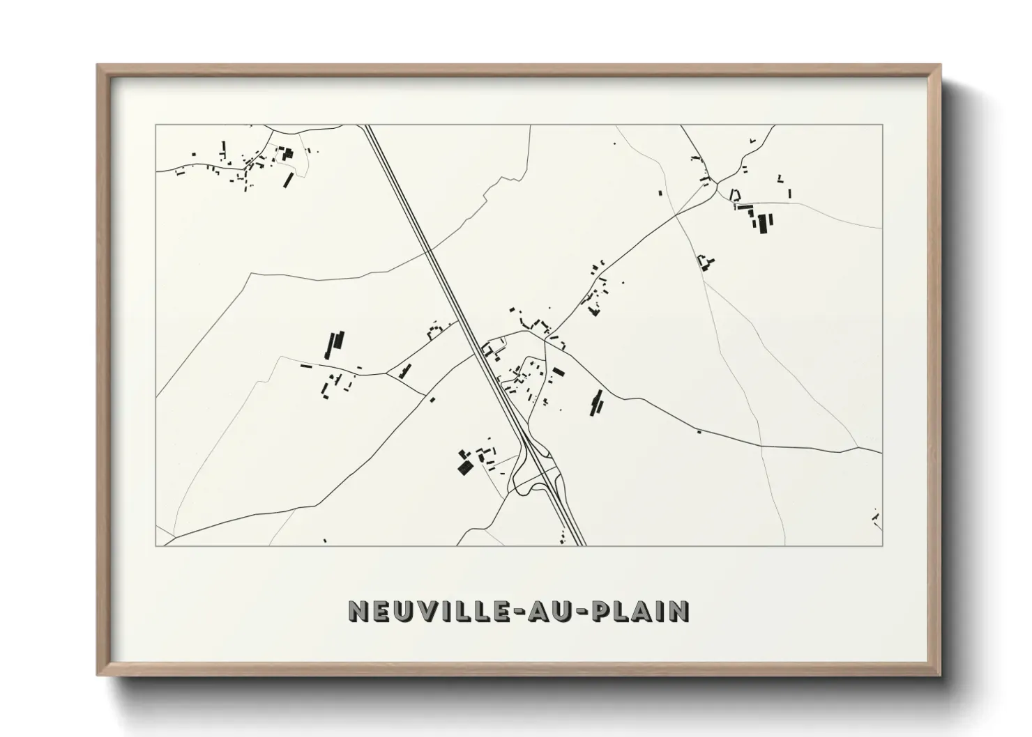 Un poster carteNeuville-au-Plain