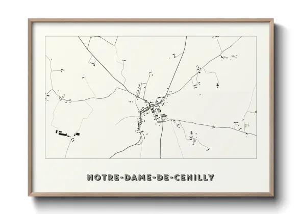 Une affiche de carte sur Notre-Dame-de-Cenilly