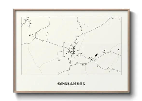 Une affiche de carte sur Orglandes