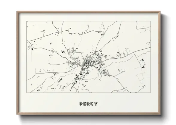 Une affiche de carte sur Percy