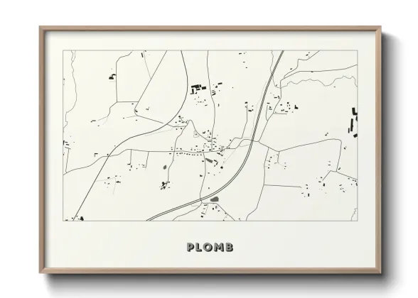 Une affiche de carte sur Plomb