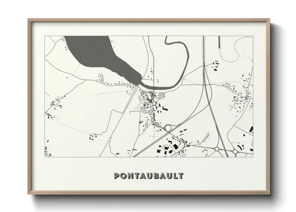 Une affiche de carte sur Pontaubault