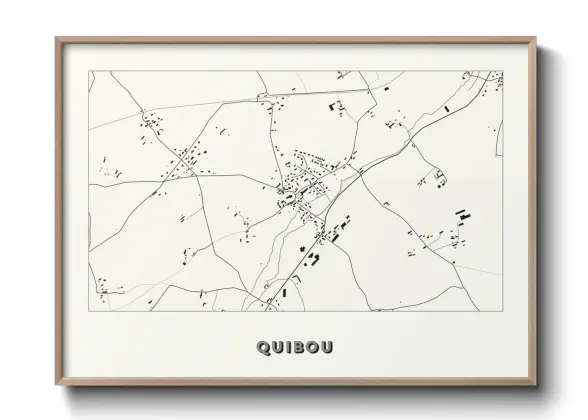 Une affiche de carte sur Quibou