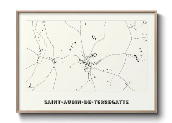 Une affiche de carte sur Saint-Aubin-de-Terregatte