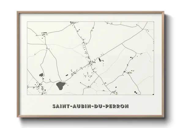 Une affiche de carte sur Saint-Aubin-du-Perron