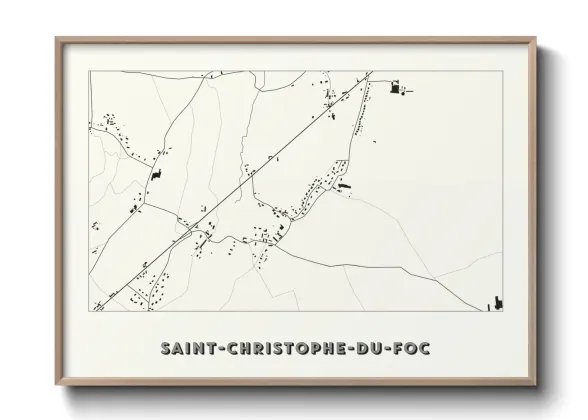 Une affiche de carte sur Saint-Christophe-du-Foc