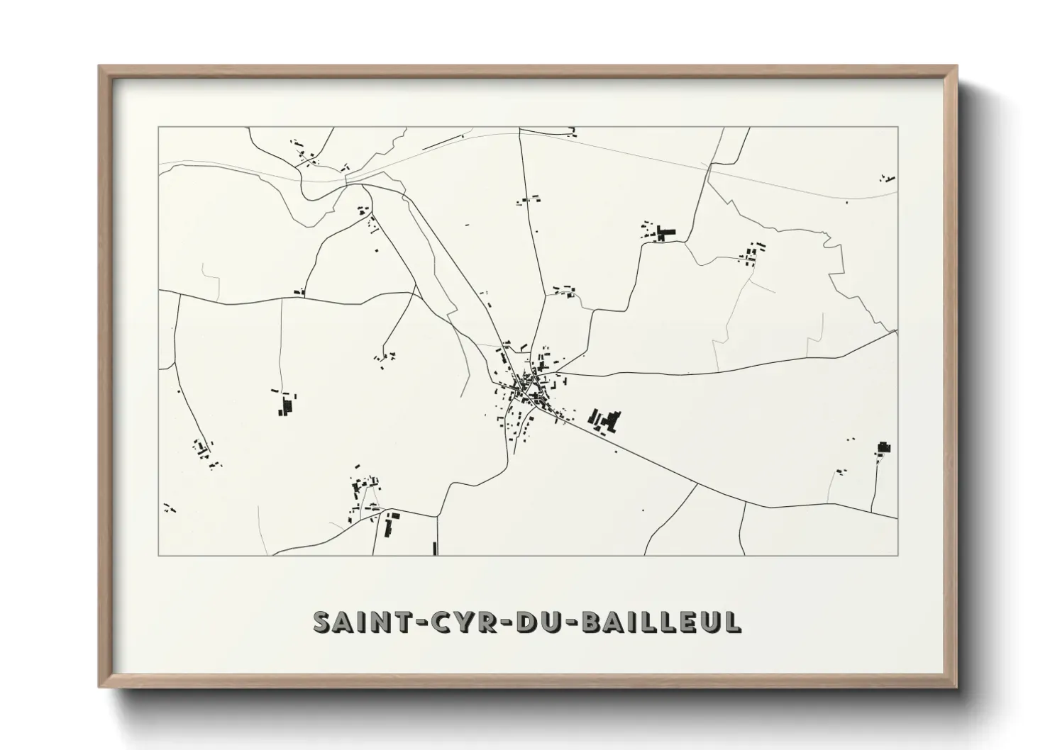 Un poster carteSaint-Cyr-du-Bailleul