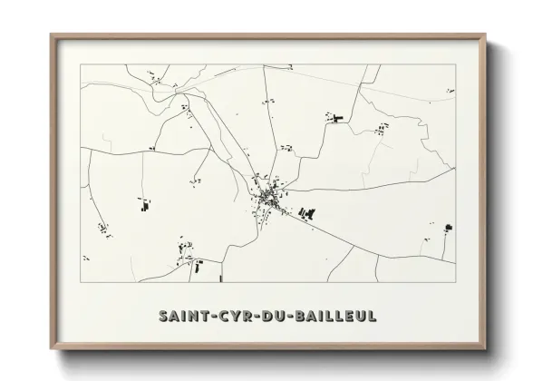 Une affiche de carte sur Saint-Cyr-du-Bailleul