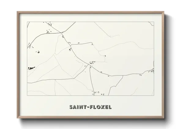 Une affiche de carte sur Saint-Floxel