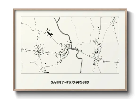 Une affiche de carte sur Saint-Fromond