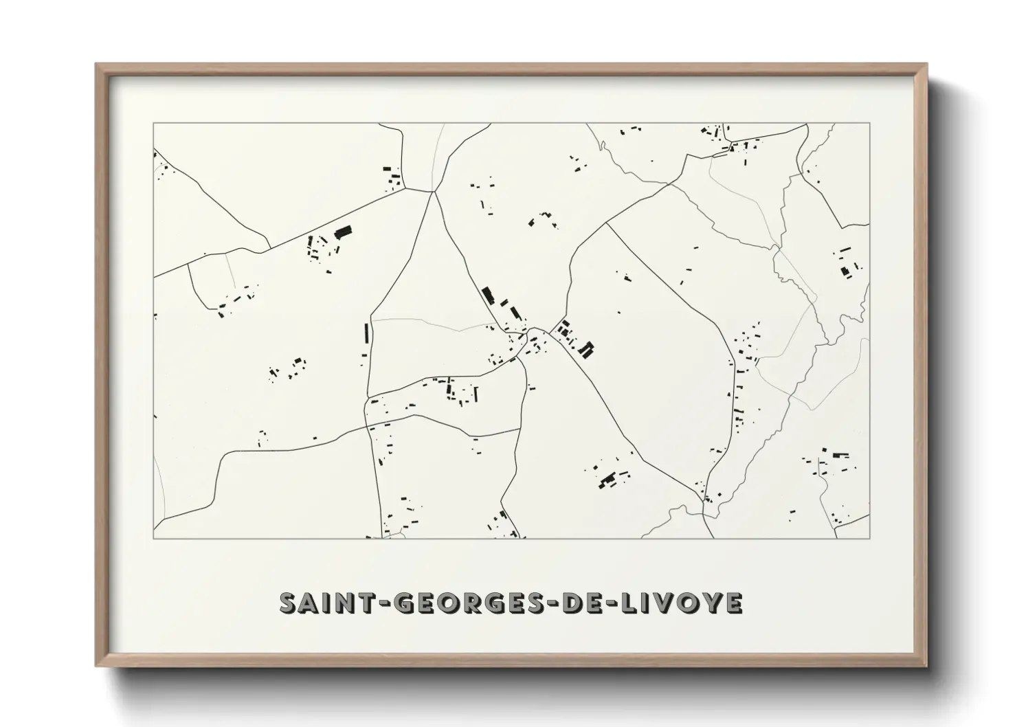 Un poster carteSaint-Georges-de-Livoye