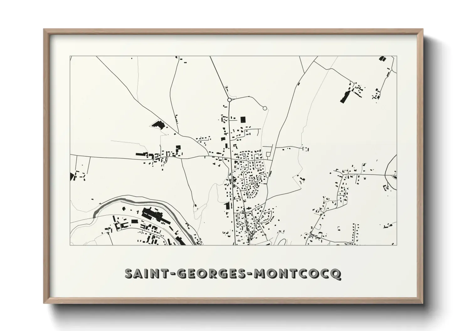 Un poster carteSaint-Georges-Montcocq