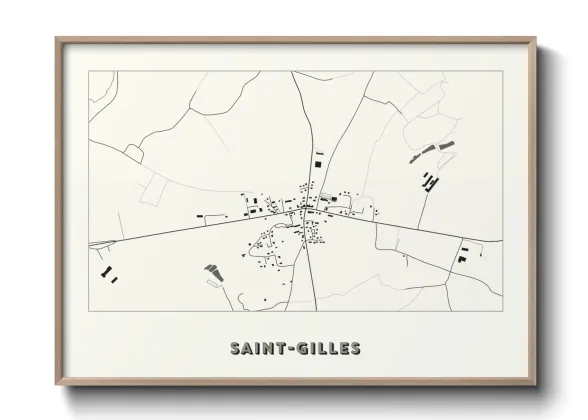 Une affiche de carte sur Saint-Gilles
