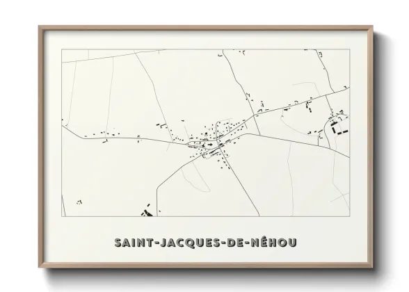 Une affiche de carte sur Saint-Jacques-de-Néhou